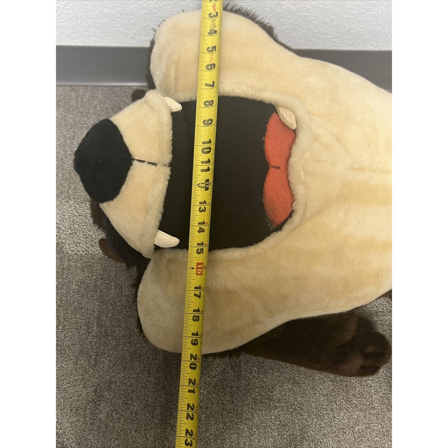Super Rare 1992 Warner Bros Looney Tunes Taz Tasmanian Devil Jumbo Plush Doll