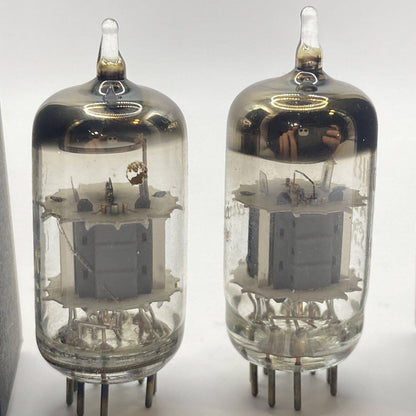 2 GE 6GH8A Audio Amplifier Vacuum Tubes - Valves Matching Tested W Photos