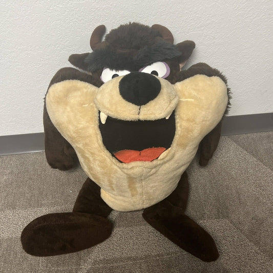 Super Rare 1992 Warner Bros Looney Tunes Taz Tasmanian Devil Jumbo Plush Doll