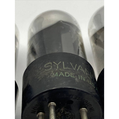 Lot of 3 - Sylvania 6W4GT Vacuum Tubes Amplifier - Ham Radio Valves TESTED