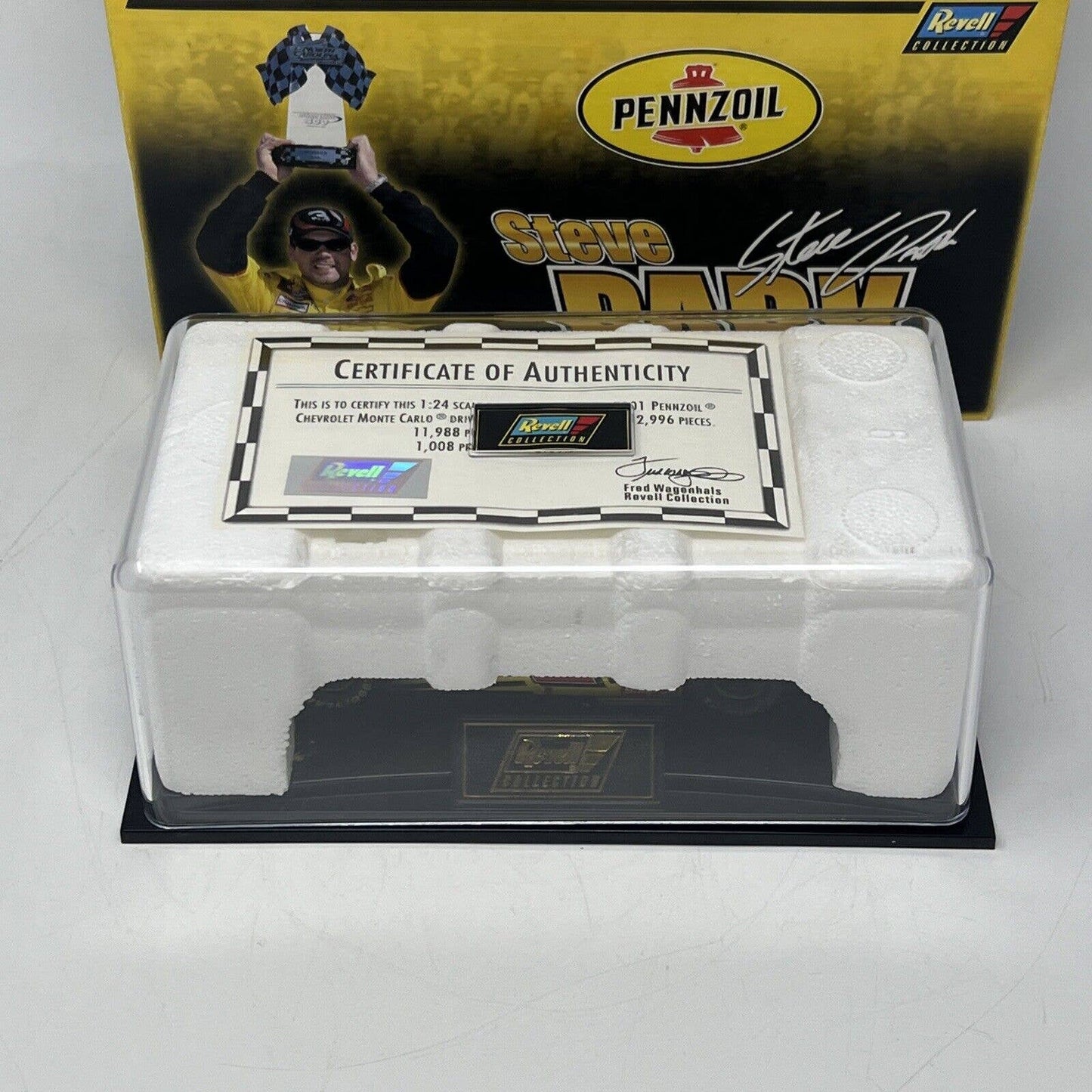 Revell Diecast Steve Park Pennzoil 2001 Monte Carlo In Box With COA 1 of 12.996