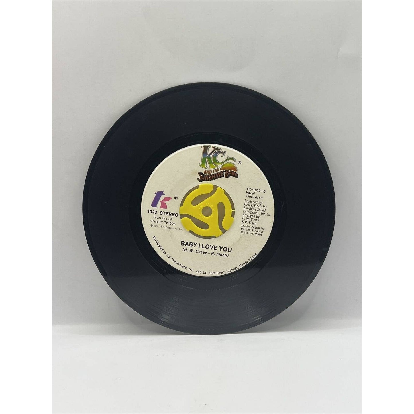 KC & The Sunshine Band Keep It Comin' Love Baby I Love You 45 Vinyl Record 1977