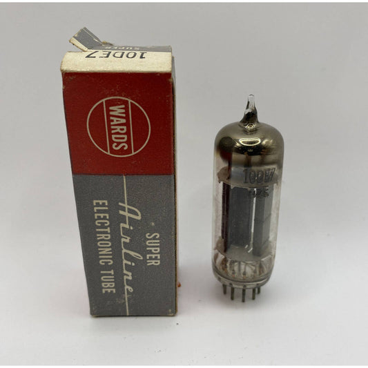 Vintage Wards Airline Electron/ Vacuum Tube 10DE7 w/ Box TESTED With Photos!