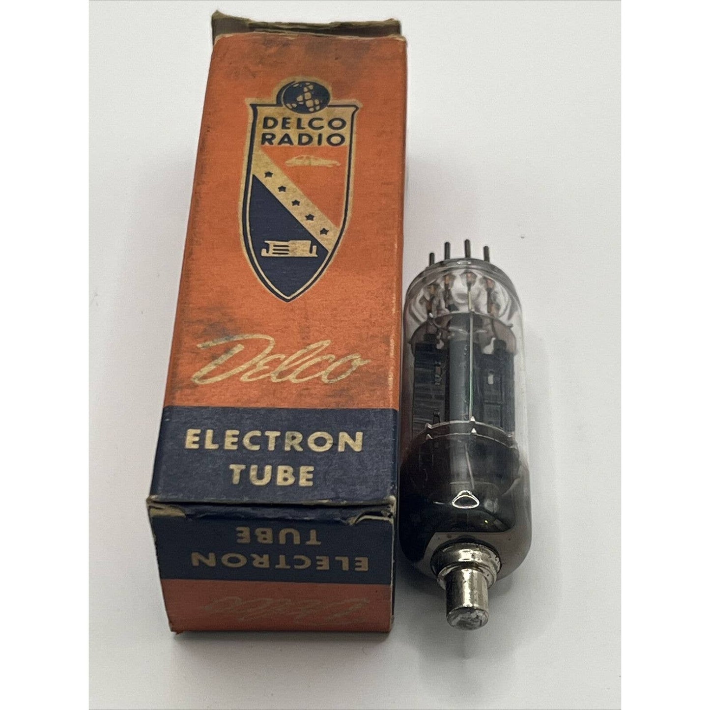 Vintage Rare Delco Radio 6V3A Vacuum Tube Made In USA With The Box Electron Tube