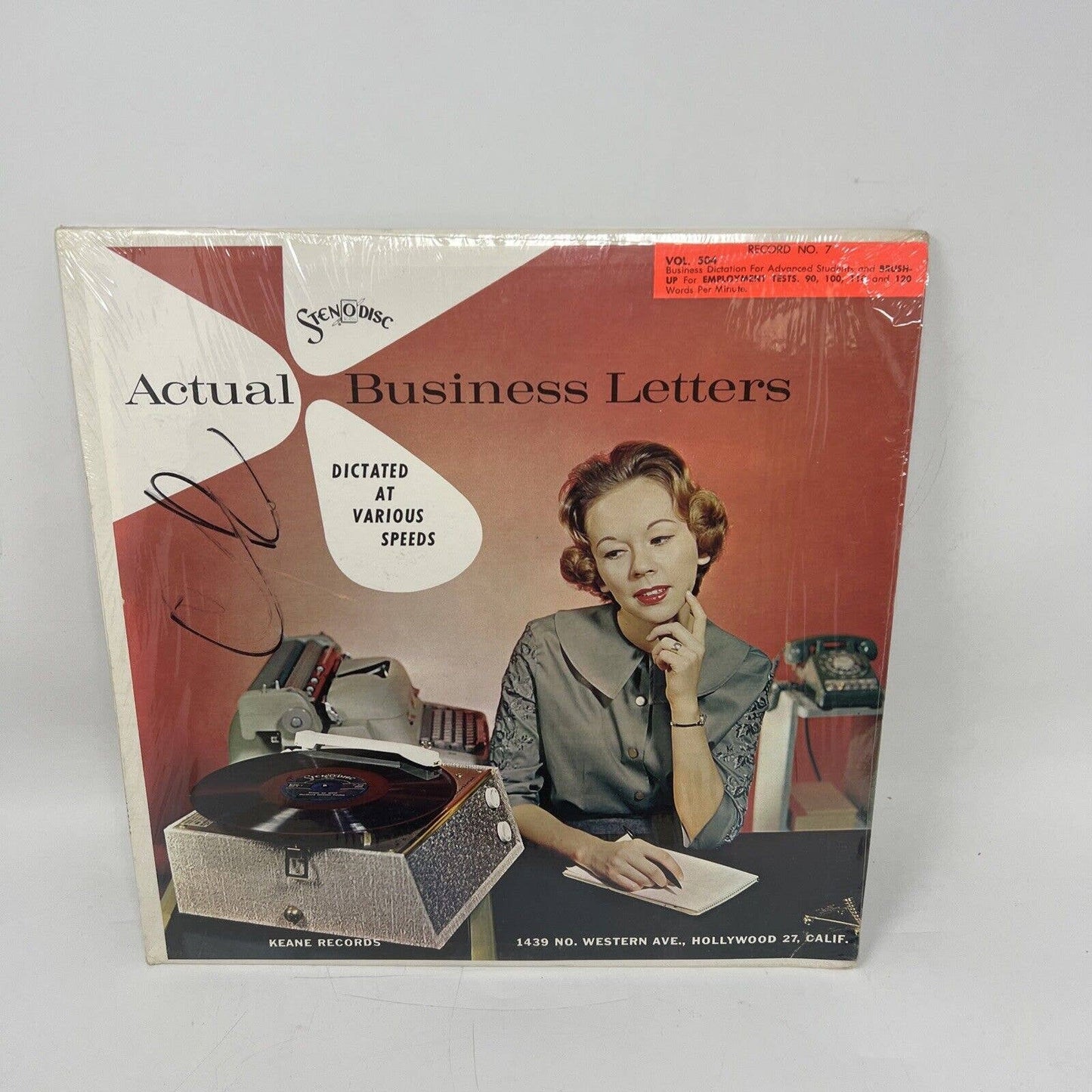Stenodisc Actual Business Letters Record No. 7 Volume 504 Educational Vinyl