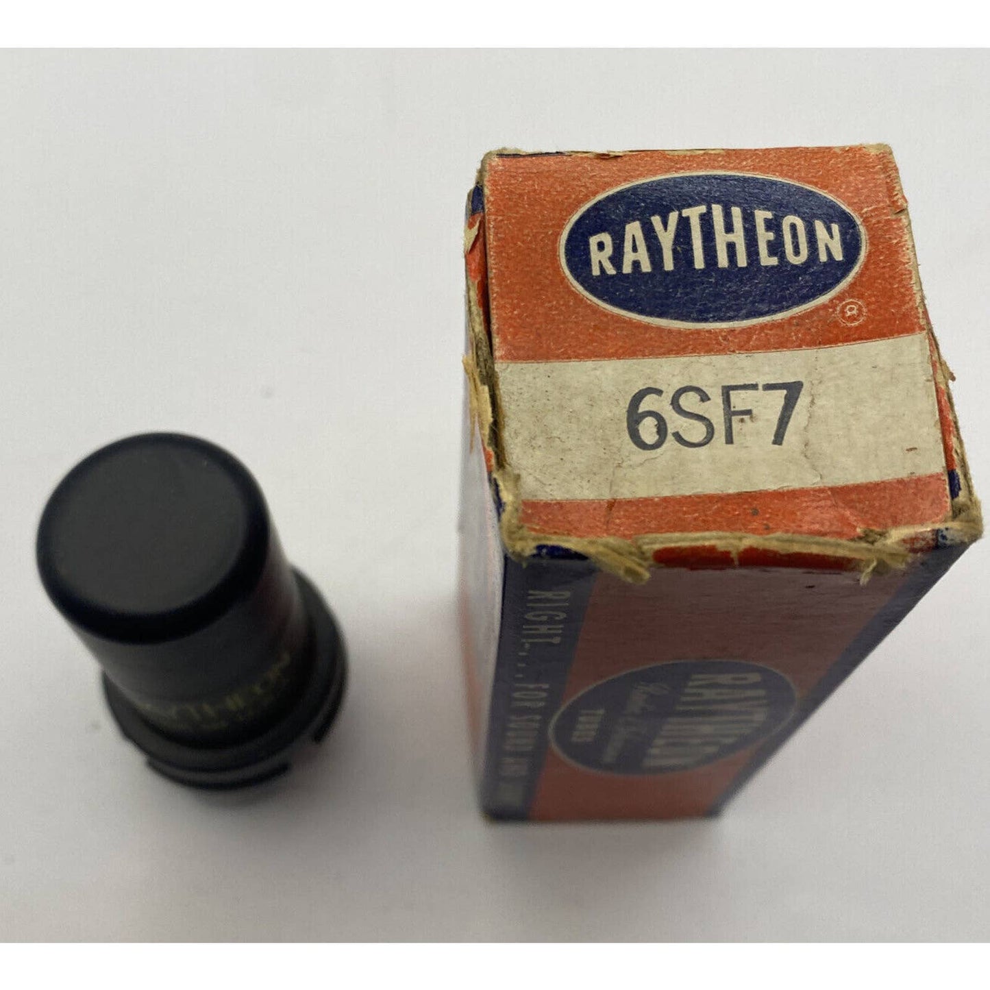 Raytheon 6SF7 Vacuum Tube NOS - Amplifier - Ham Radio Valve - Tested W Photos!